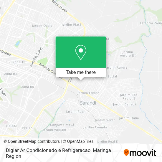 Digiar Ar Condicionado e Refrigeracao map