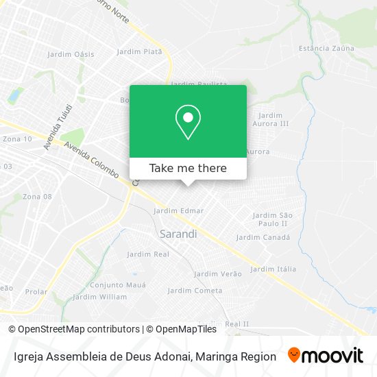 Mapa Igreja Assembleia de Deus Adonai