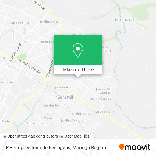 R R Empreeiteira de Ferragens map