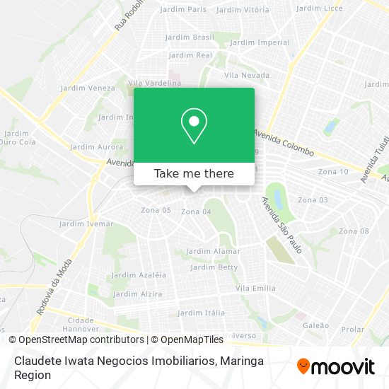 Claudete Iwata Negocios Imobiliarios map