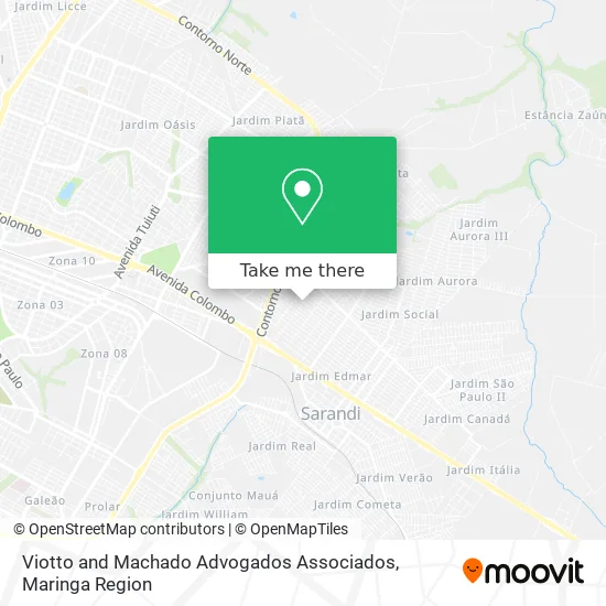 Viotto and Machado Advogados Associados map