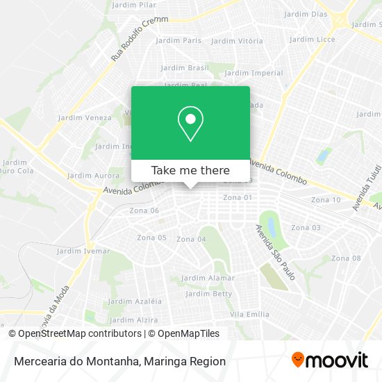 Mapa Mercearia do Montanha