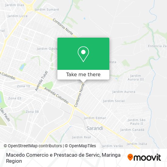 Mapa Macedo Comercio e Prestacao de Servic