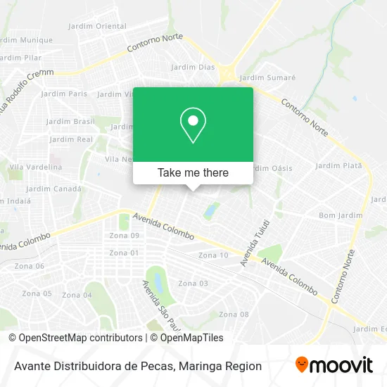 Avante Distribuidora de Pecas map
