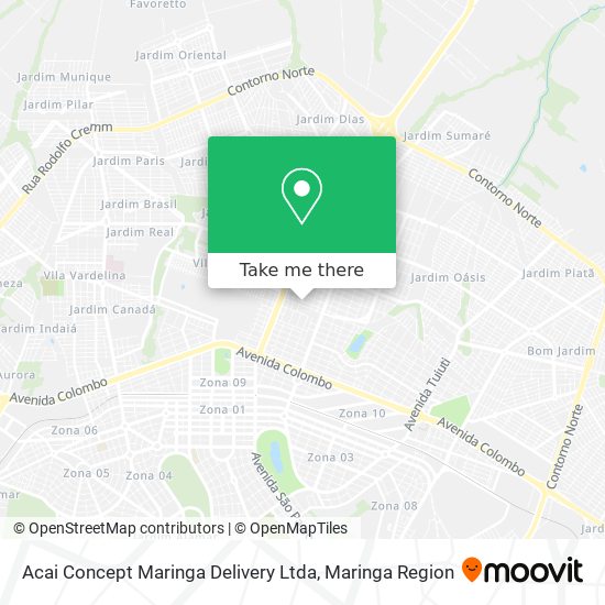 Mapa Acai Concept Maringa Delivery Ltda