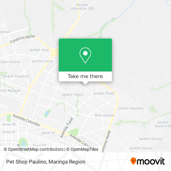 Mapa Pet Shop Paulino