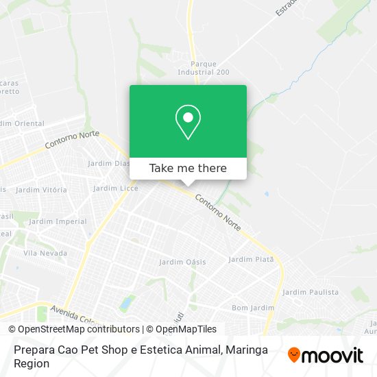 Mapa Prepara Cao Pet Shop e Estetica Animal