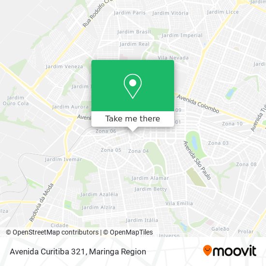 Mapa Avenida Curitiba 321