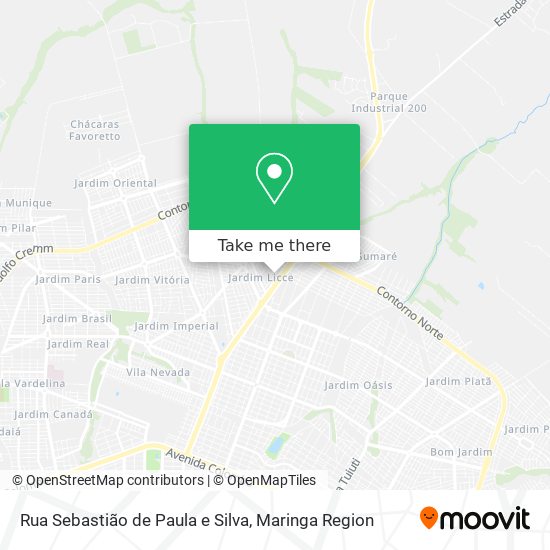 Mapa Rua Sebastião de Paula e Silva