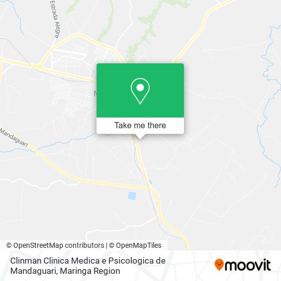 Mapa Clinman Clinica Medica e Psicologica de Mandaguari
