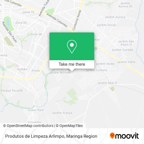 Produtos de Limpeza Arlimpo map