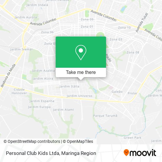 Mapa Personal Club Kids Ltda