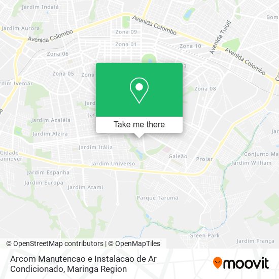 Arcom Manutencao e Instalacao de Ar Condicionado map