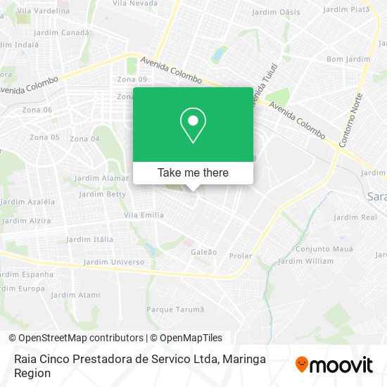 Mapa Raia Cinco Prestadora de Servico Ltda