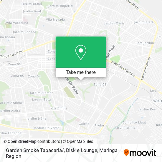 Mapa Garden Smoke Tabacaria / , Disk e Lounge