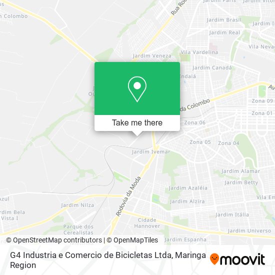 Mapa G4 Industria e Comercio de Bicicletas Ltda