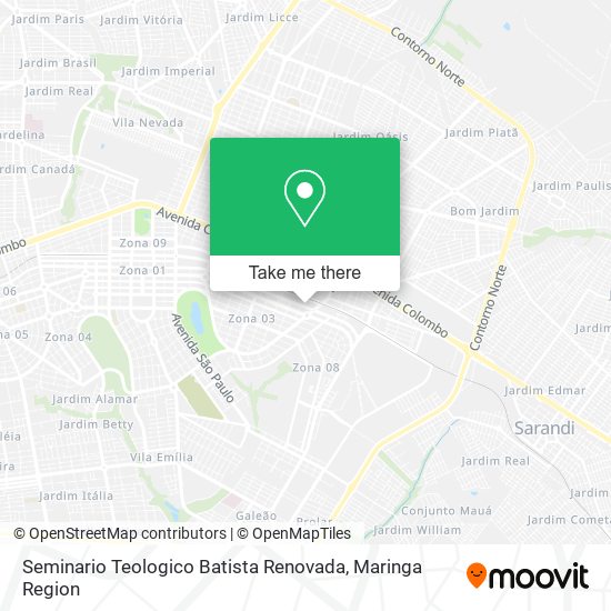 Mapa Seminario Teologico Batista Renovada