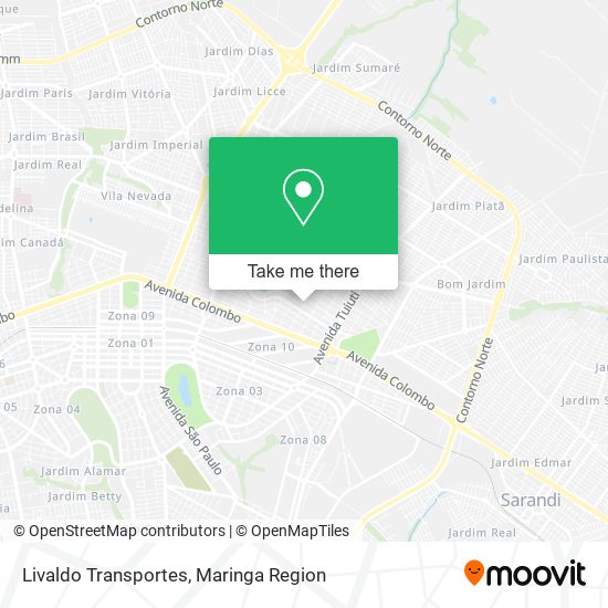 Mapa Livaldo Transportes