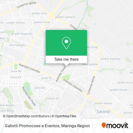 Mapa Galiotti Promocoes e Eventos