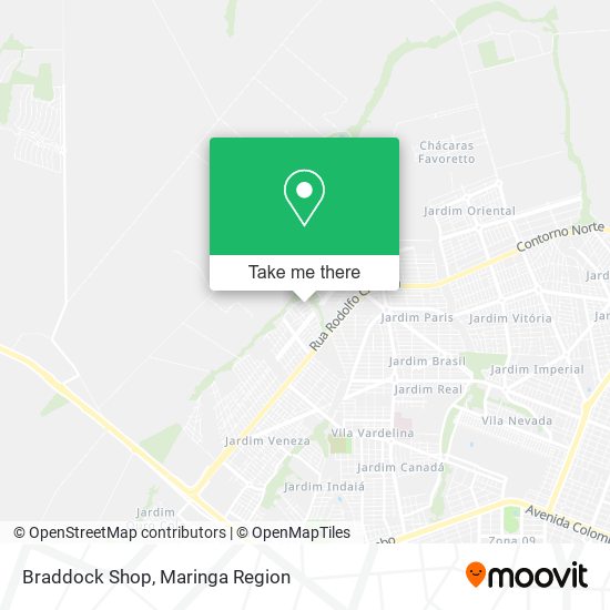 Braddock Shop map