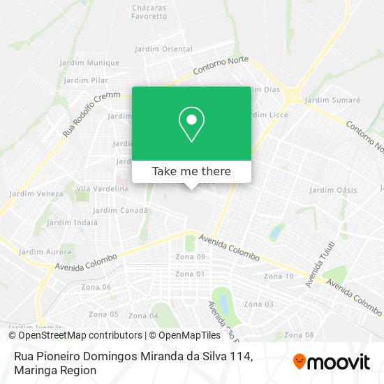 Rua Pioneiro Domingos Miranda da Silva 114 map