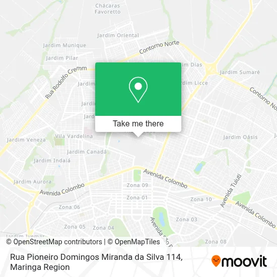 Rua Pioneiro Domingos Miranda da Silva 114 map