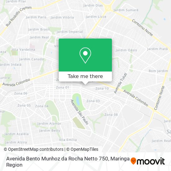 Mapa Avenida Bento Munhoz da Rocha Netto 750