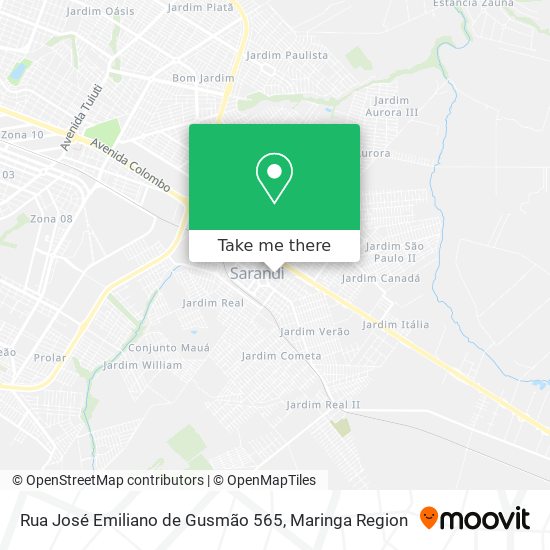 Mapa Rua José Emiliano de Gusmão 565