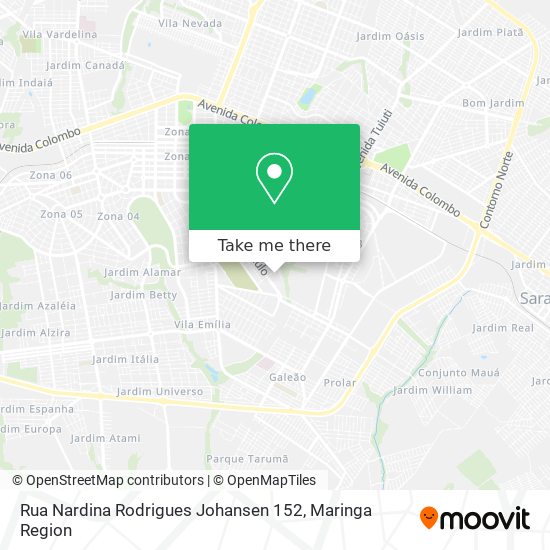 Rua Nardina Rodrigues Johansen 152 map