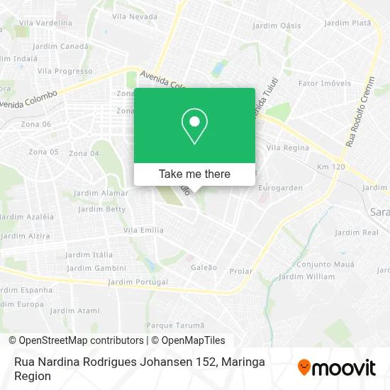 Rua Nardina Rodrigues Johansen 152 map