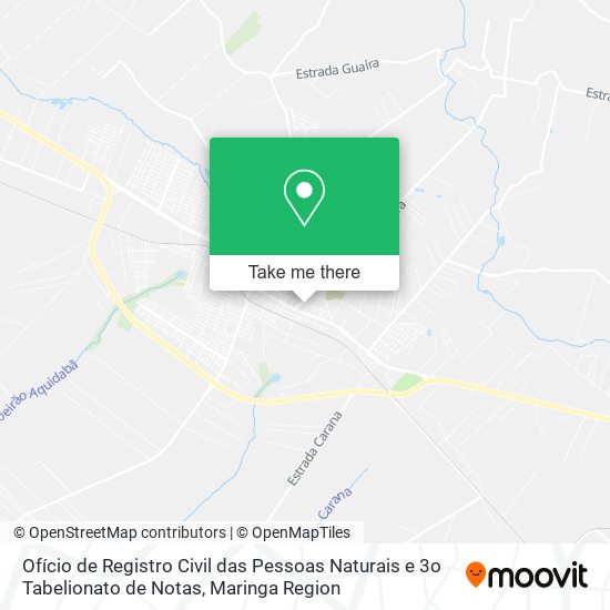 Mapa Ofício de Registro Civil das Pessoas Naturais e 3o Tabelionato de Notas