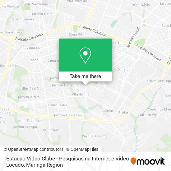 Mapa Estacao Video Clube - Pesquisas na Internet e Video Locado