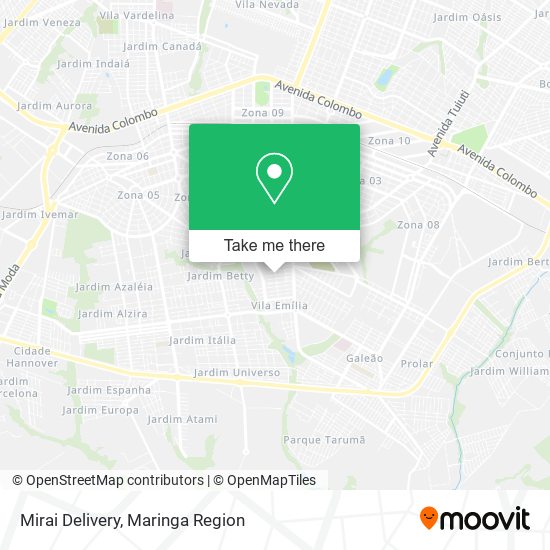 Mirai Delivery map