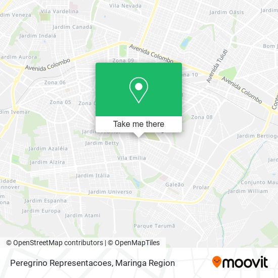 Peregrino Representacoes map
