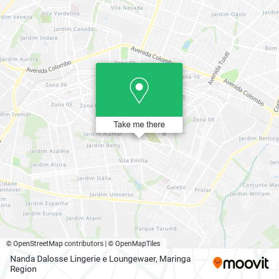 Mapa Nanda Dalosse Lingerie e Loungewaer