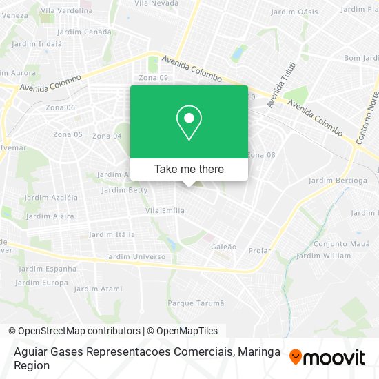Aguiar Gases Representacoes Comerciais map