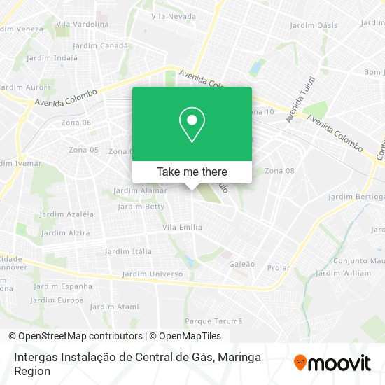 Mapa Intergas Instalação de Central de Gás