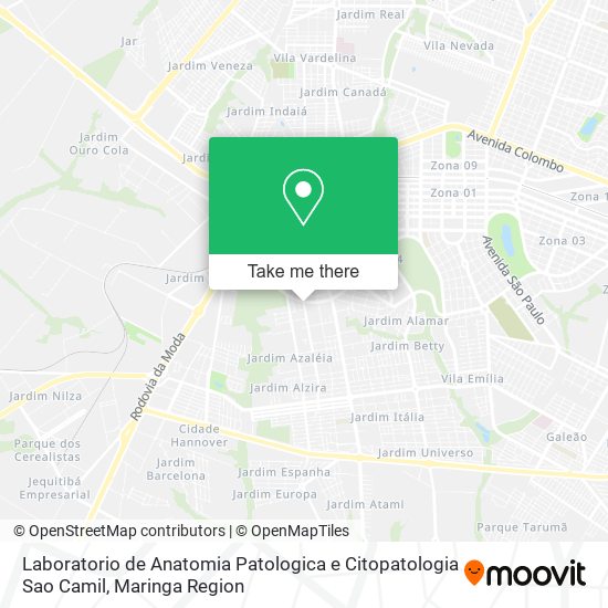 Laboratorio de Anatomia Patologica e Citopatologia Sao Camil map