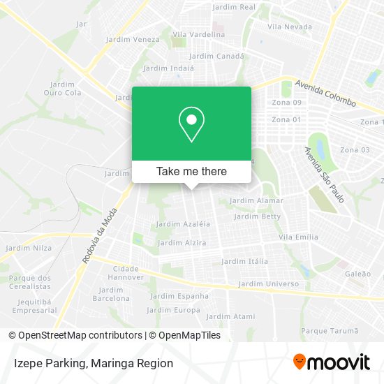 Mapa Izepe Parking