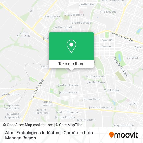 Atual Embalagens Indústria e Comércio Ltda map