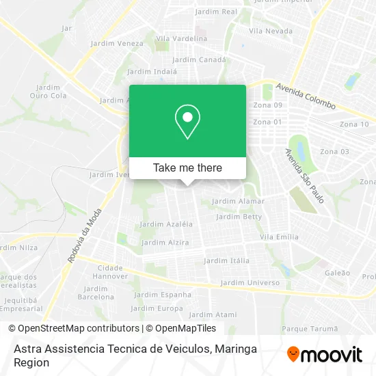 Astra Assistencia Tecnica de Veiculos map