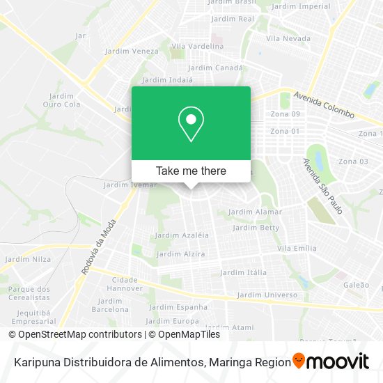 Karipuna Distribuidora de Alimentos map