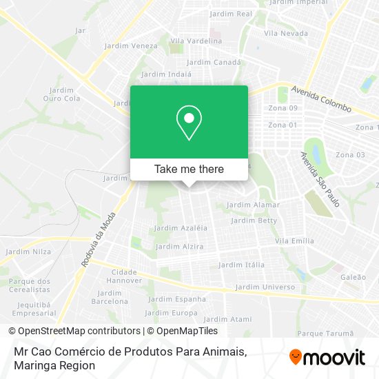 Mapa Mr Cao Comércio de Produtos Para Animais