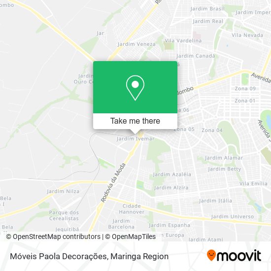 Móveis Paola Decorações map