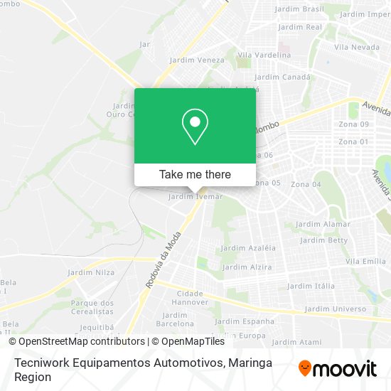 Mapa Tecniwork Equipamentos Automotivos