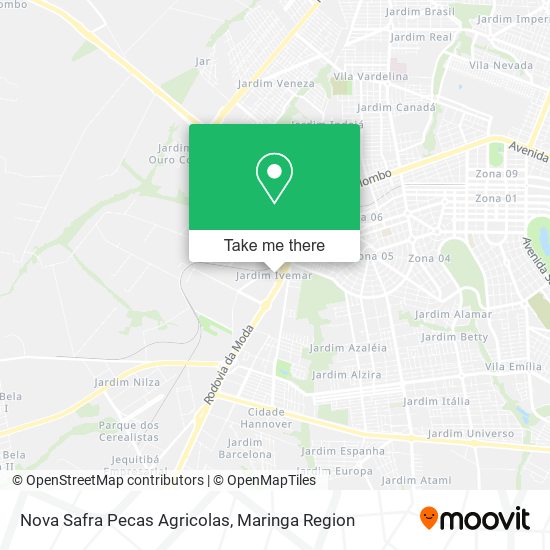 Mapa Nova Safra Pecas Agricolas