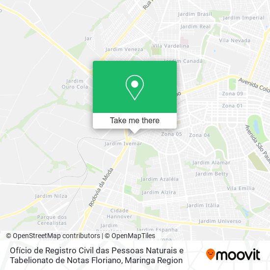 Ofício de Registro Civil das Pessoas Naturais e Tabelionato de Notas Floriano map