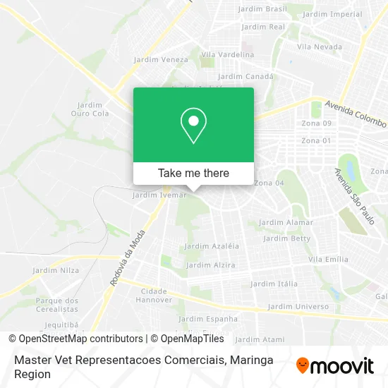 Master Vet Representacoes Comerciais map