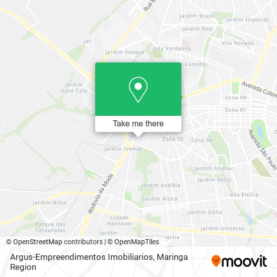 Mapa Argus-Empreendimentos Imobiliarios