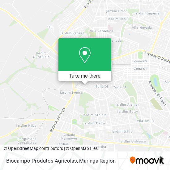 Mapa Biocampo Produtos Agrícolas